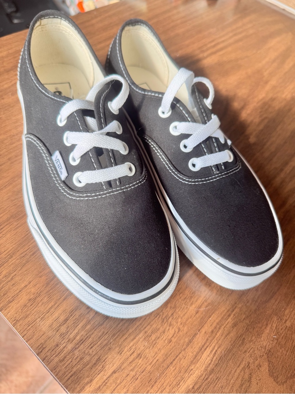 BOGO NWOT Van’s Authentic Black Canvas Sneakers Women’s 7, Men’s 5.5